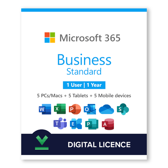 Microsoft 365 Business Standard Key for one year ( Global key)
